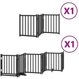 vidaXL Vrata za pse s vratašcima 9 panela sklopiva 450 cm drvo topole | shoptok.hr