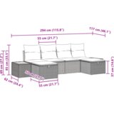 vidaXL 6 komadni vrtni kauč set s jastučićima crni poli ratan | shoptok.hr