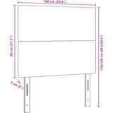 LED Uzglavlje Tamnosivo 100 cm Korduroj Tkanina | shoptok.hr