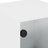  Noćni ormarići sa staklenim vratima 2 kom bijeli 35x37x42 cm | shoptok.hr