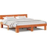  Krevetna konstrukcija s uzglavljem Voštano smeđa 200 x 200 cm | shoptok.hr