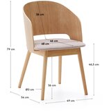 Kave Home Jedilni stol v naravni barvi Senoa – | Shoptok.si