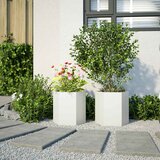 Vrtna sadilice 2 kom bijela šesterokutna 46x40x45 cm čelična | Eponuda.com