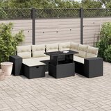 vidaXL 8-dijelni set vrtnih sofa od poliratana s jastucima crni | shoptok.hr