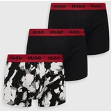 Hugo Boksarice 3-pack moški, črna barva