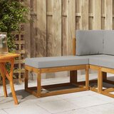  Vanjska stolica klupa s jastukom Prirodna 79 x 43 x 37 cm - Prirodna i svijetlo siva 80 cm Otvoreno područje nogu | shoptok.hr