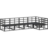  Sjedeća garnitura za vrt 5 pcs Crna 283 x 143 x 71 cm Aluminij | shoptok.hr