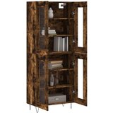 vidaXL Visoka komoda dimljeni hrast 69 5x34x180 cm konstruiranog drva | shoptok.hr