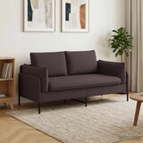 SOFA za dvije osobe Tamno smeđa 188 x 81 x 89 cm Tkanina Cijene