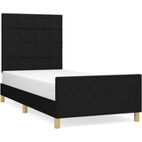 vidaXL Posteljni okvir z vzglavjem črn 80x200 cm blago, (20794826) Cene