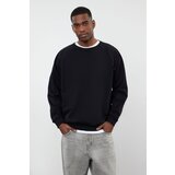Trendyol Black Men's Basic Oversize Fit Crew Neck Raglan Sleeve Sweatshirt | Shoptok.si