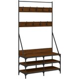 Maison Chic Regal za oblačila s prostorom za čevlje - Polica za čevlje rjav hrast 100x40x184cm, (21778261) Cene