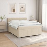  LED okvir za krevet s madracem Krem 140 x 200 cm Tkanina Cijene