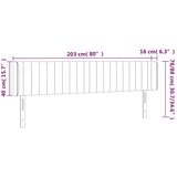 Uzglavlje s ušima tamnozeleno 203x16x78/88 cm baršunasto | shoptok.hr