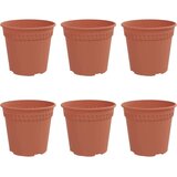  Okrogli cvetlični lonec 6 pcs Kamnito rdeča Ø 17 x 14 cm, (5000207669) | Shoptok.si
