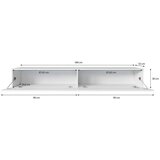 P & B nizka omarica lowa, barva hrasta, črna, led | Shoptok.si