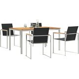  Vrtni set za objed 5 pcs Masivni teak drvo i nehrđajući čelik | shoptok.hr