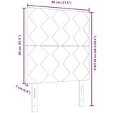  LED glava kreveta Svijetlo siva 80 cm tkanina | shoptok.hr