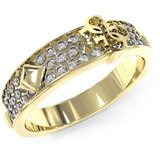 Guess Ženski 4g forever zlatni prsten od hirurškog Čelika 54mm ( jubr03285jwyg54 ) Cene