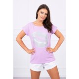 Kesi Blouse with purple lip print | shoptok.hr