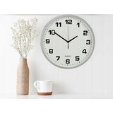  Analogna stenska ura 20cm sekundna tiha srebrna | Shoptok.si