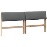  Tapecirani uzglavlje Tamno siva 200 cm Čvrsto borovo drvo | shoptok.hr