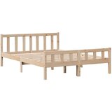 vidaXL Knjižna postelja brez vzmetnice 160x200 cm trdna borovina | Shoptok.si