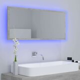 vidaXL LED kupaonsko ogledalo siva boja betona 100 x 8,5 x 37 cm drvo | shoptok.hr