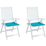  Jastuci za vrtne stolice 2 kom tirkizni 50x50x3 cm od tkanine | shoptok.hr