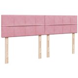 vidaXL Otomanski posteljni okvir z vzmetnico roza 180x200cm žamet | Shoptok.si