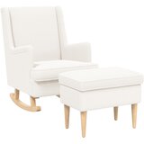  Fotelja s footstoolom 2 kom. Krem Bouclé 60 x 79 x 87,5 cm | Shoptok.si
