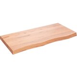 vidaXL Stenska polica svetlo rjava 100x50x6 cm trdna hrastovina Cene