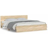 Furnova Posteljni okvir z vzglavjem sonoma hrast 200x200 cm, (21935450) | Shoptok.si