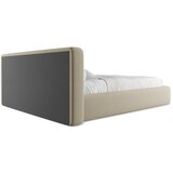Makamii Bež oblazinjena zakonska postelja s prostorom za shranjevanje z letvenim dnom 160x200 cm Kiana – | Shoptok.si