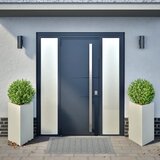  Vrtne sadilice 2 kom bijele trokutaste 50x43x75 cm čelične | shoptok.hr