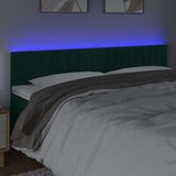  LED uzglavlje tamnozeleno 160x5x78/88 cm baršunasto | shoptok.hr