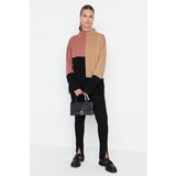 Trendyol Light Brown Color Block Basic Knitwear Sweater Cene