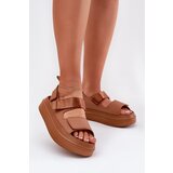 Boto Women's platform sandals with Velcro Camel Nitepira | Shoptok.si