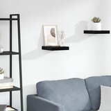  Plutajuća zidna polica visoki sjaj crna MDF | shoptok.hr