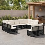 Sjedeća garnitura za vrt 11 kom. Crna poliratan 62 x 62 x 70 cm | Shoptok.si