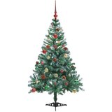 vidaXL Umestno božično drevo med 150 LED Zelena 150 cm PVC in Jeklo | Shoptok.si