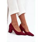 Boto Women's Pumps with Pointed Toes on Block Heel Bordeaux Pavira | Shoptok.si