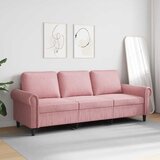  Trosjed ružičasti 180 cm baršunasti | shoptok.hr