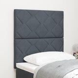 vidaXL LED uzglavlje dizajn dijamantnih blokova tamno sivo 80 cm baršun, uzglavlje dizajn dijamantnih blokova tamno sivo 160 cm baršun | shoptok.hr