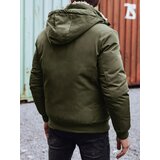 DStreet Men's winter jacket with detachable hood - green | Shoptok.si