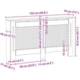  Pokrov za radijator bijeli 152 x 19 x 81,5 cm MDF | shoptok.hr