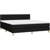  S oprugama i madracem crni 160x200 cm od tkanine | shoptok.hr