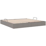  Otomanski krevet s pohranom Sivo-smeđa 200 x 200 cm tkanina | shoptok.hr