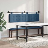  Viseće uzglavlje kreveta S LED svjetlom Plava Tkanina | shoptok.hr