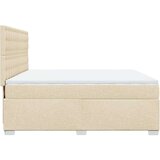vidaXL Krevet s oprugama i madracem krem 200 x 200 cm od tkanine | shoptok.hr